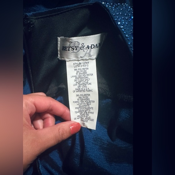 Vintage Betsy and Adam Mini Navy Blue Party Dress - Picture 7 of 7